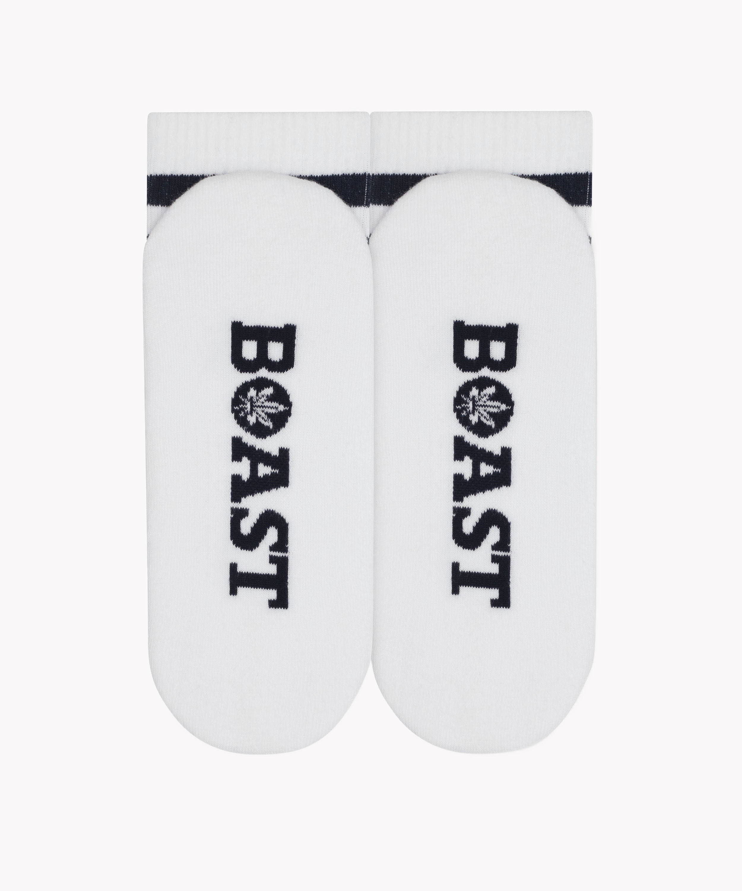 Socks in White Navy Navy Stripe