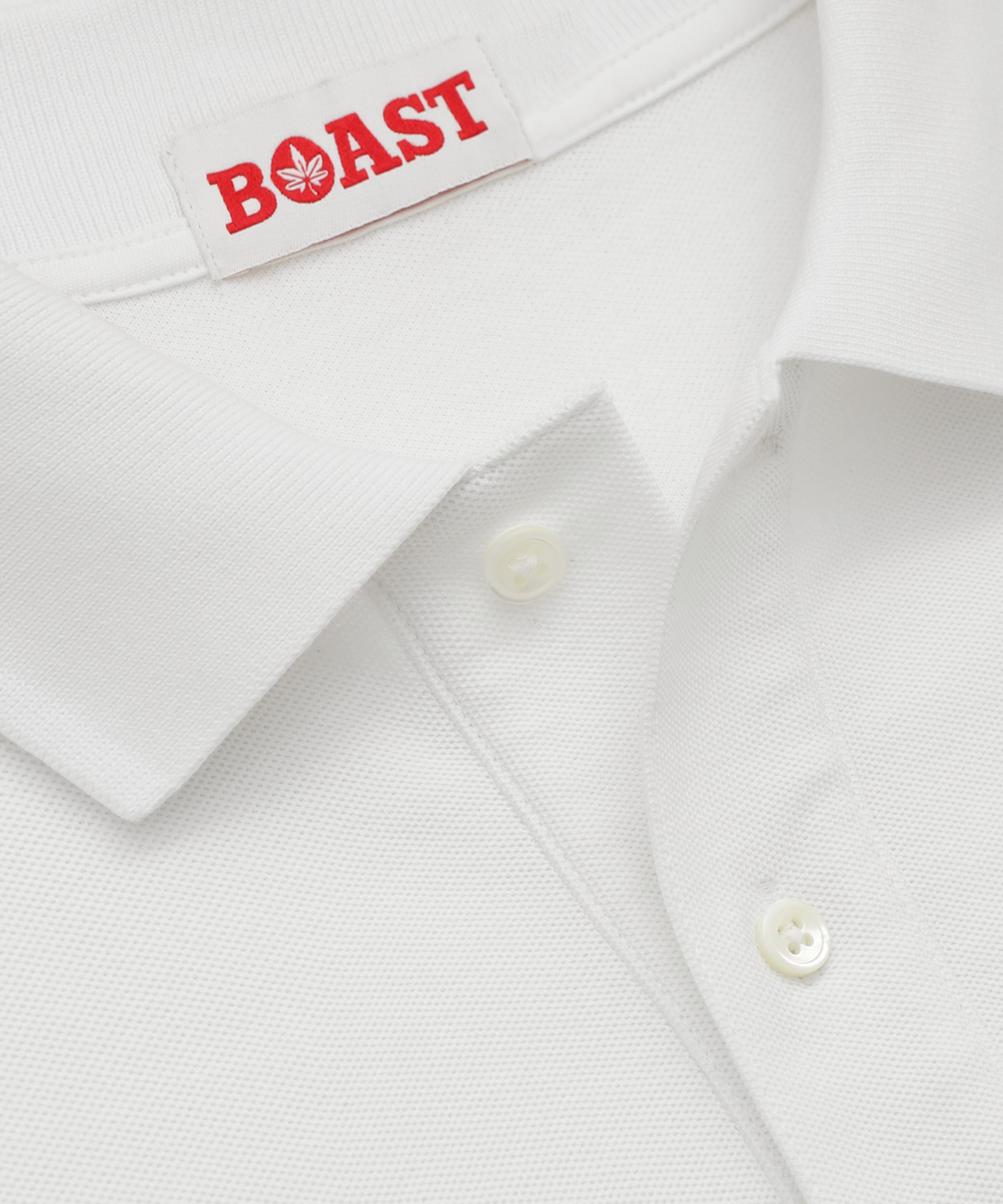 Polo in White Navy