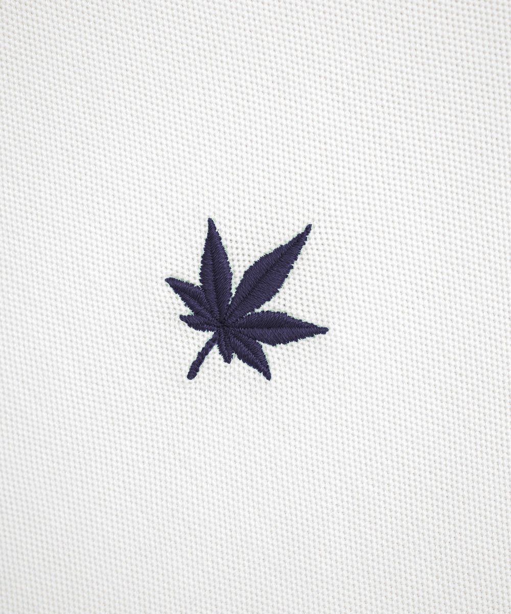 Polo in White Green Navy