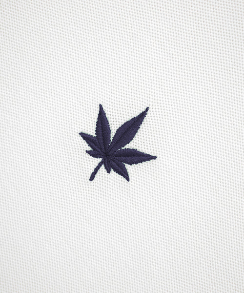 Polo in White Green Navy