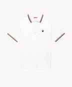 Polo in White Red Navy