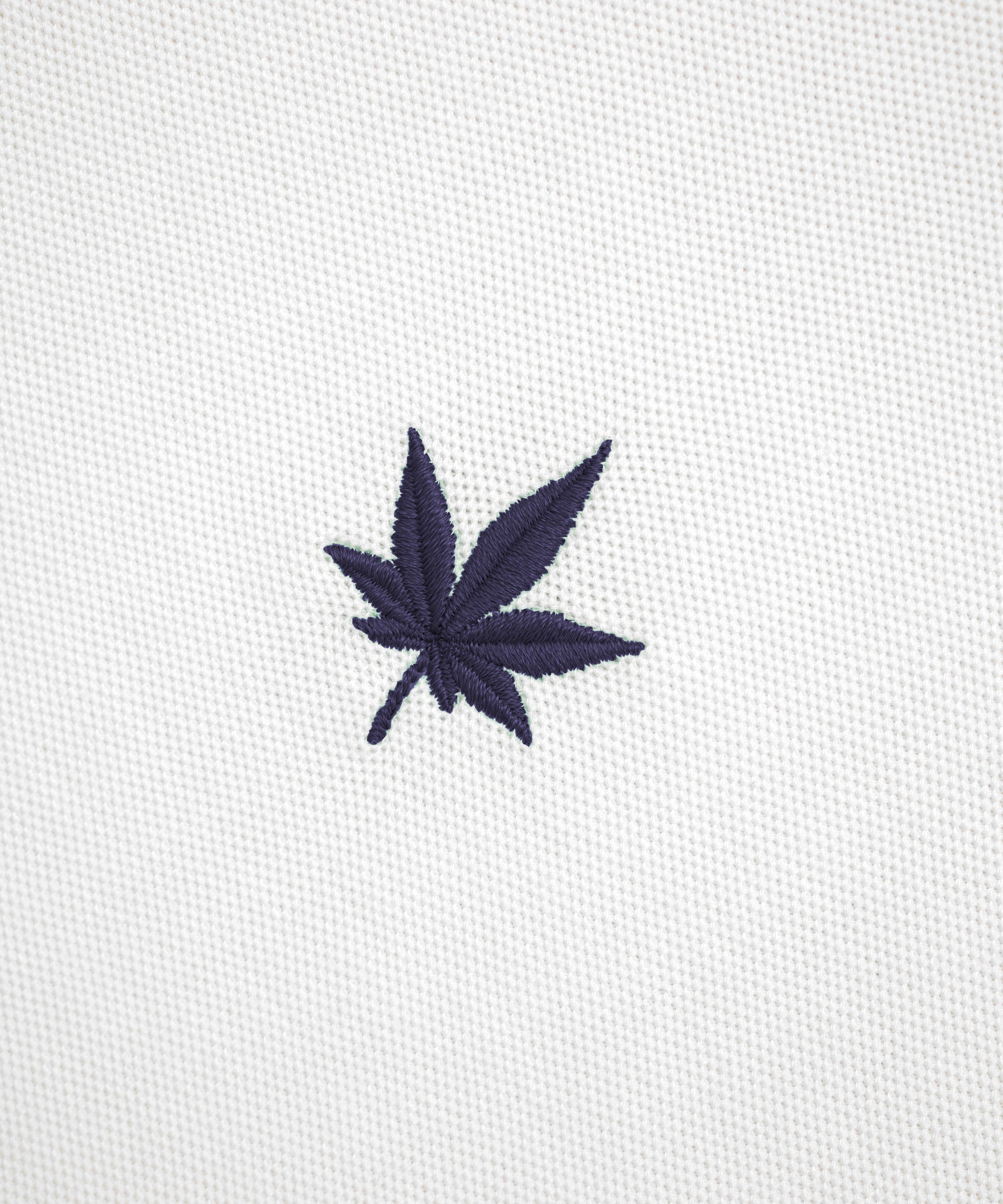Polo in White Red Navy