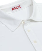 Performance Polo in White Navy Leaf