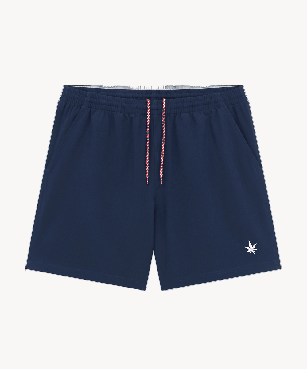 Court Short in Navy White