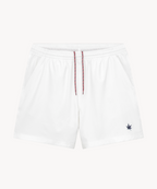 Court Short in White/Navy 