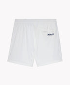 5" Tipped Peak Short in White Green Navy