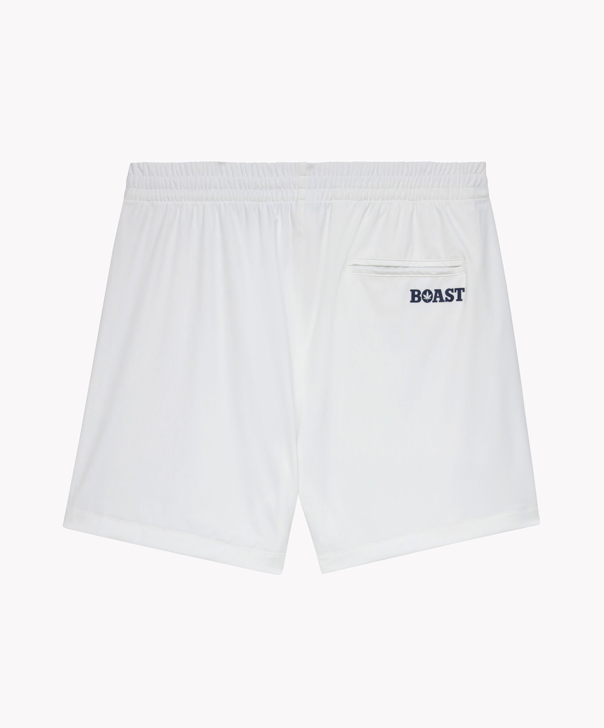 5" Tipped Peak Short in White Green Navy