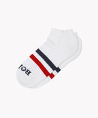 Socks in White Red Navy Stripe