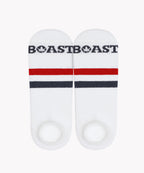Socks in White Red Navy Stripe