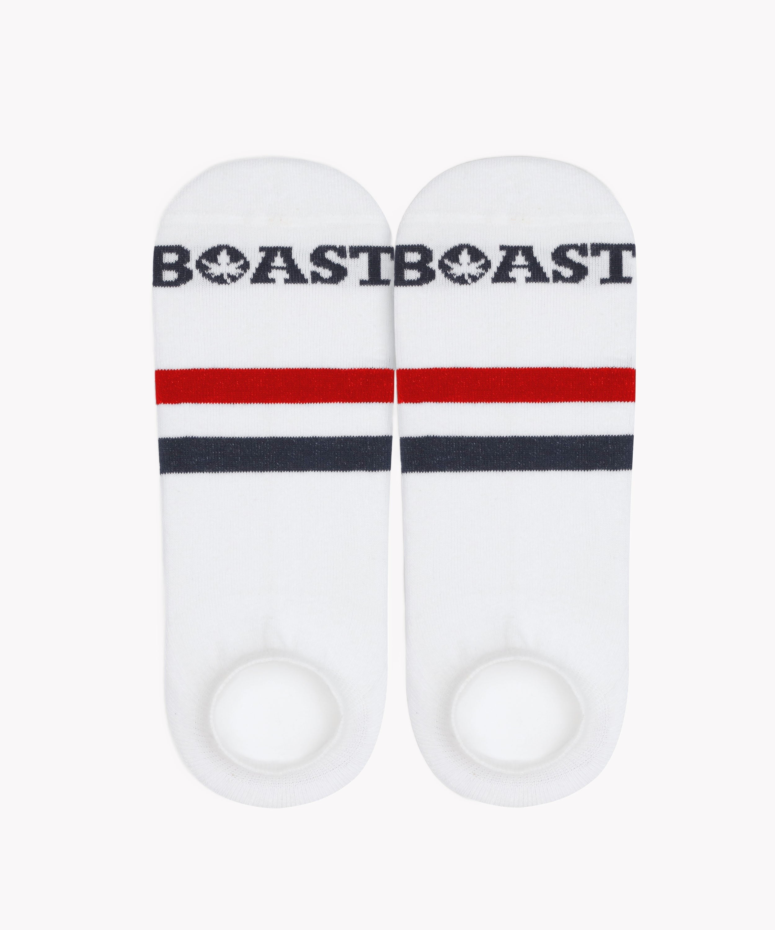 Socks in White Red Navy Stripe