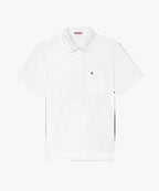 Club Polo in White Navy Leaf