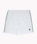 5" Tipped Peak Short in White Green Navy