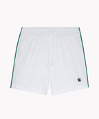 5" Tipped Peak Short in White Green Navy