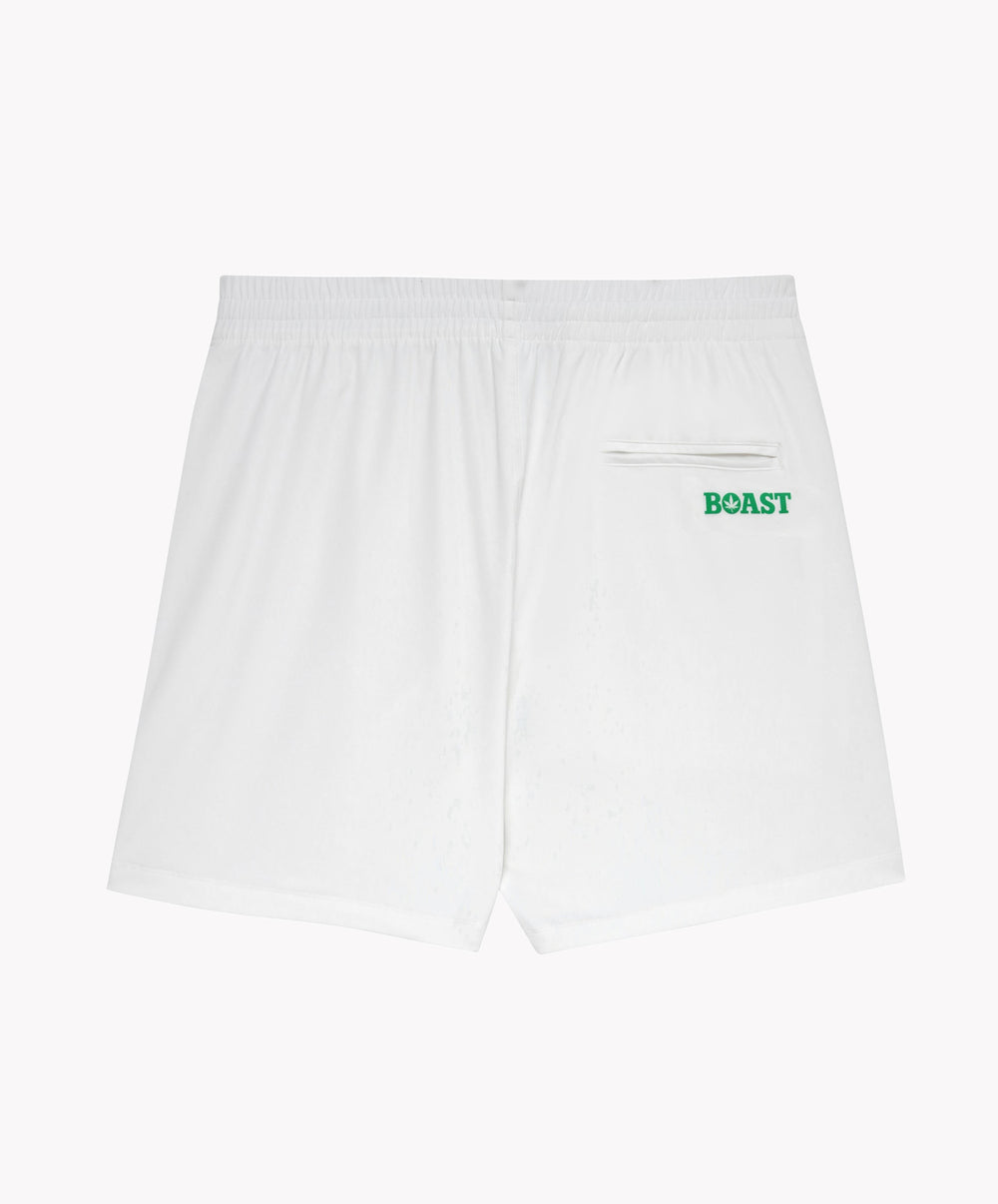 5" Peak Short in White Green