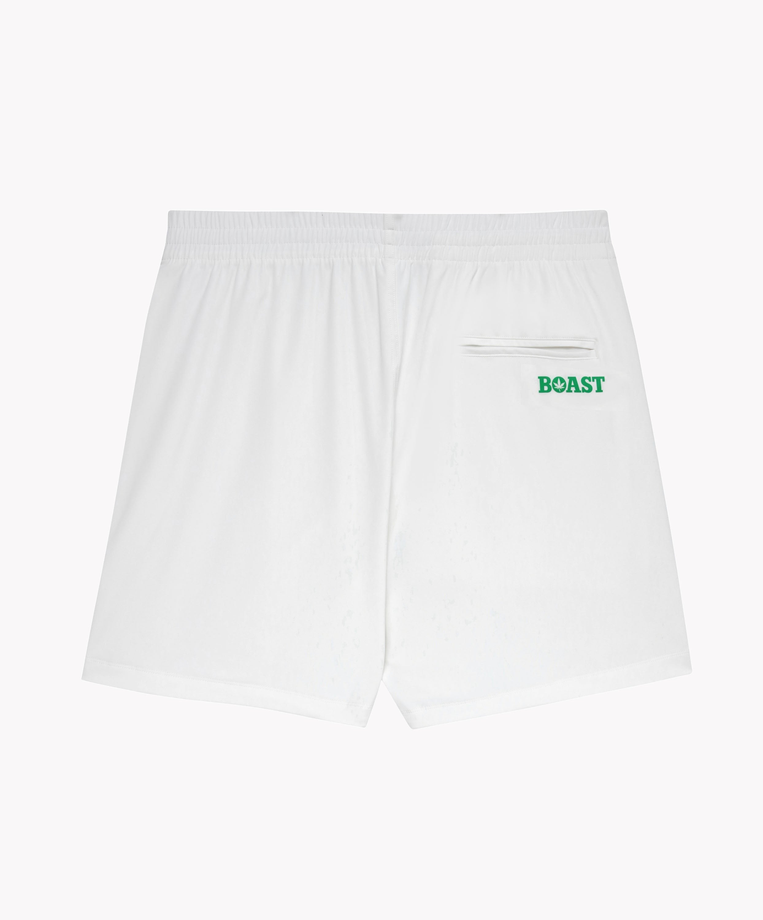 5" Peak Short in White Green