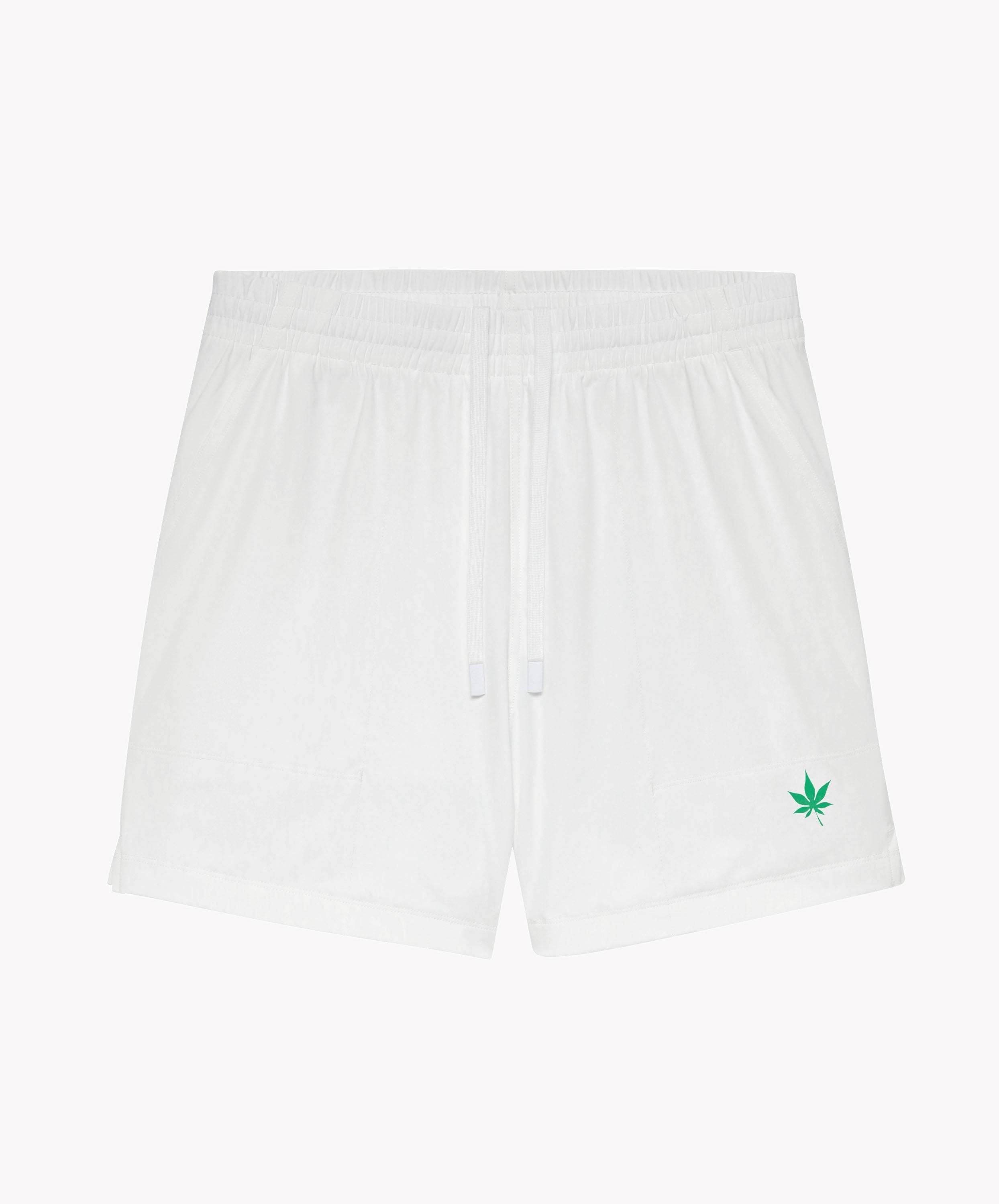 5" Peak Short in White Green