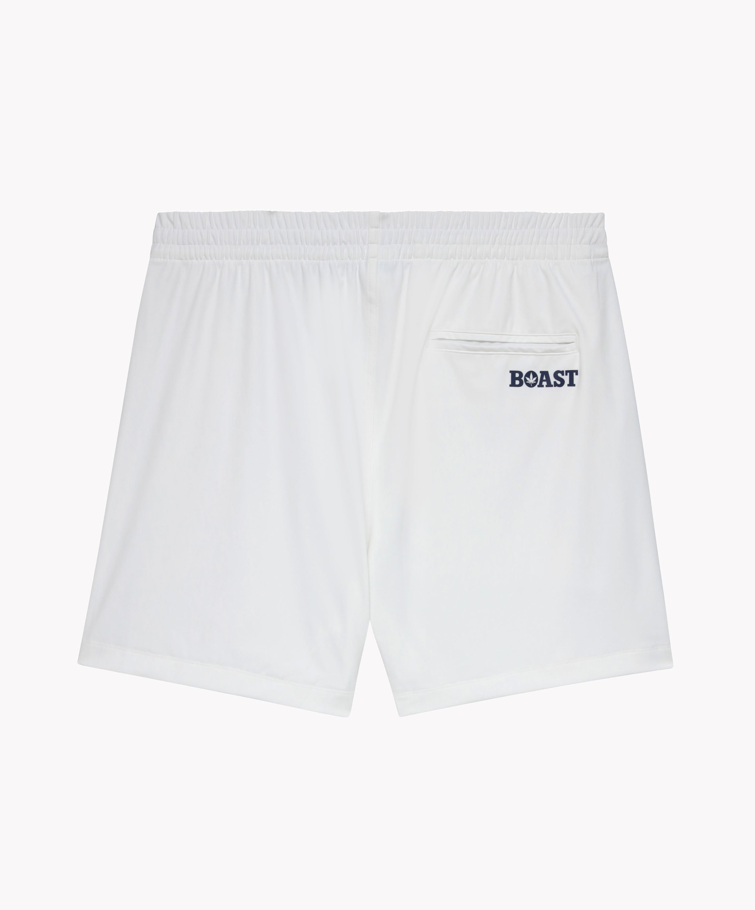 5" Tipped Peak Short in White Red Navy
