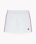 5" Tipped Peak Short in White Red Navy