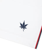 5" Tipped Peak Short in White Red Navy