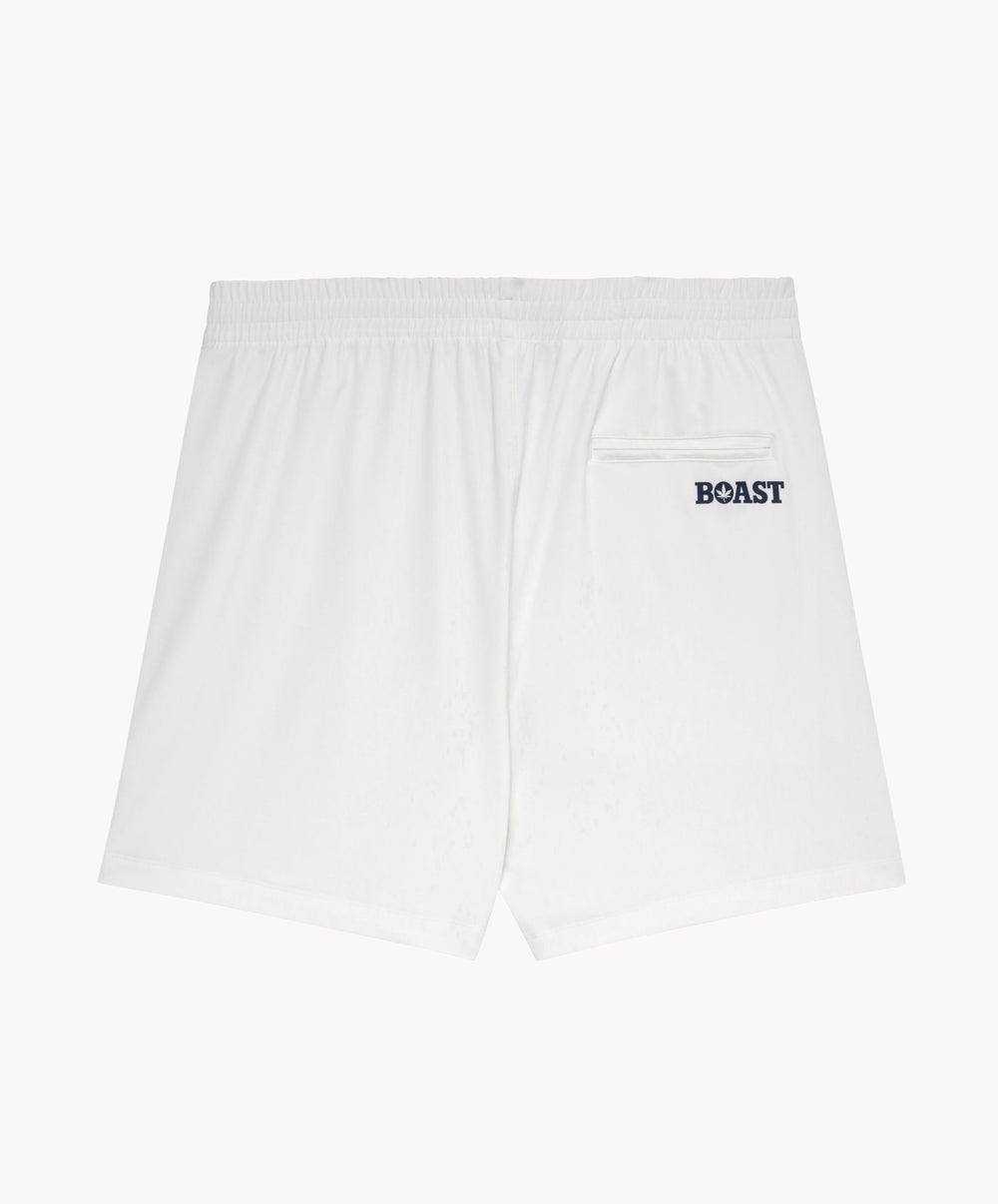 5" Peak Short in White Navy