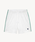 7" Tipped Peak Short in White Green Navy