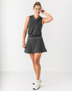 V Neck Tank in Black