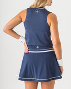 V Neck Tank in Navy