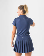 2 in 1 Pleated Skirt in Navy