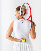 V Neck Dress in White