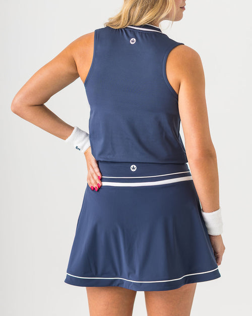 Flounce Skirt in Navy