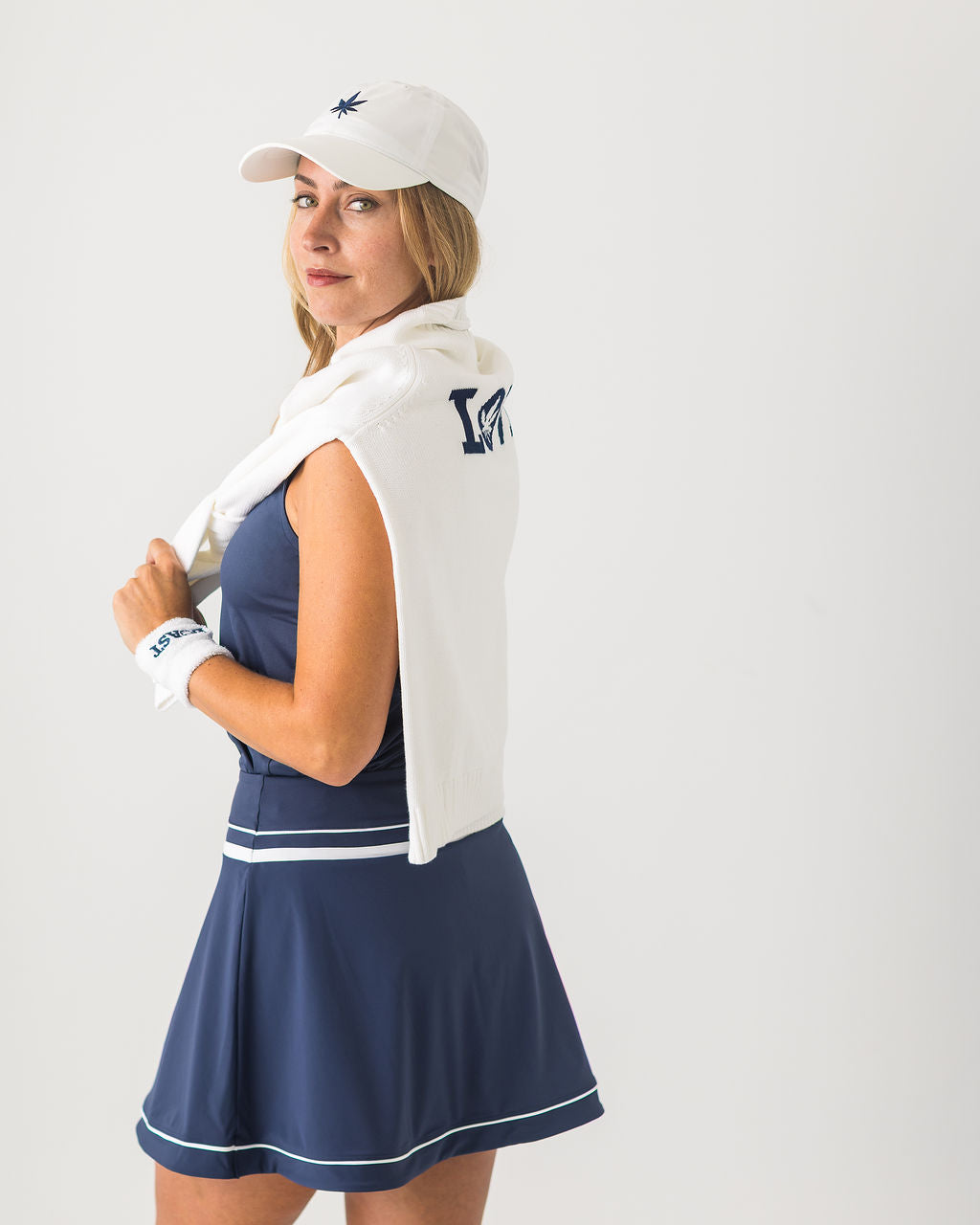 Flounce Skirt in Navy