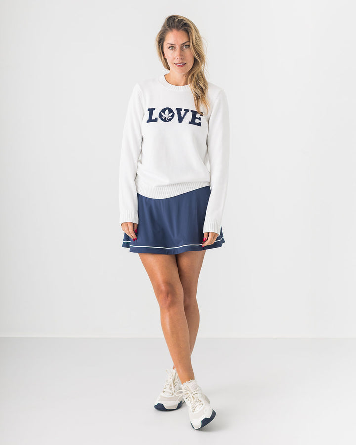 Flounce Skirt in Navy