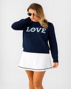 "LOVE" Sweater in Navy 