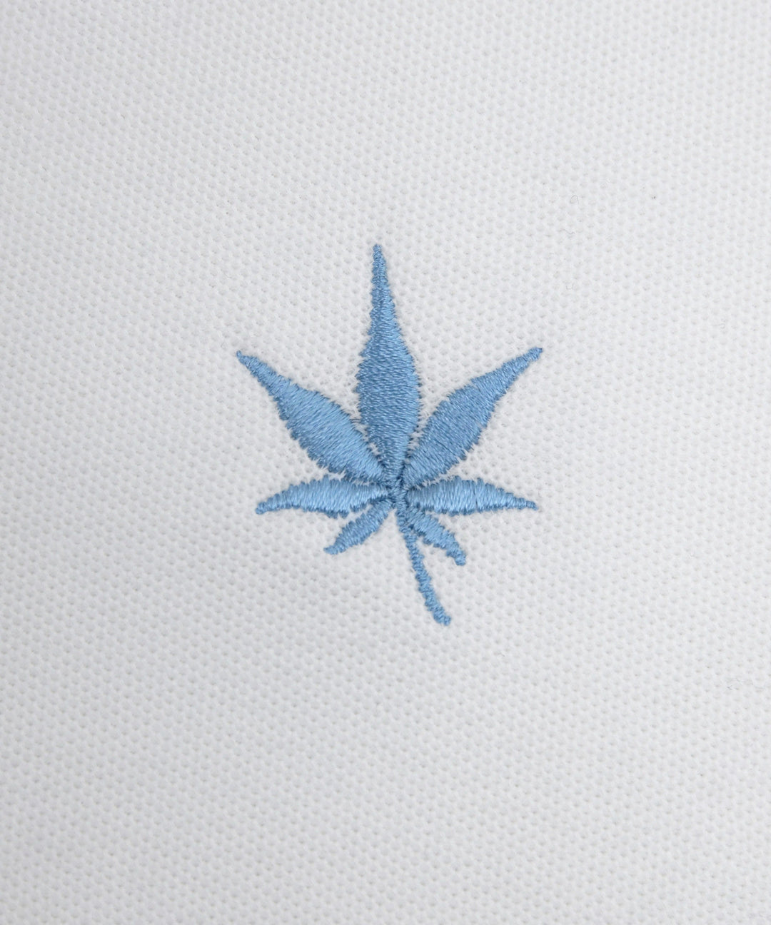 Polo in White Navy Sky Blue