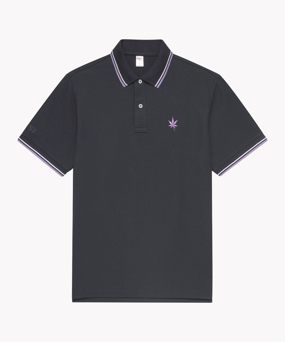 Polo in Black White Purple Haze