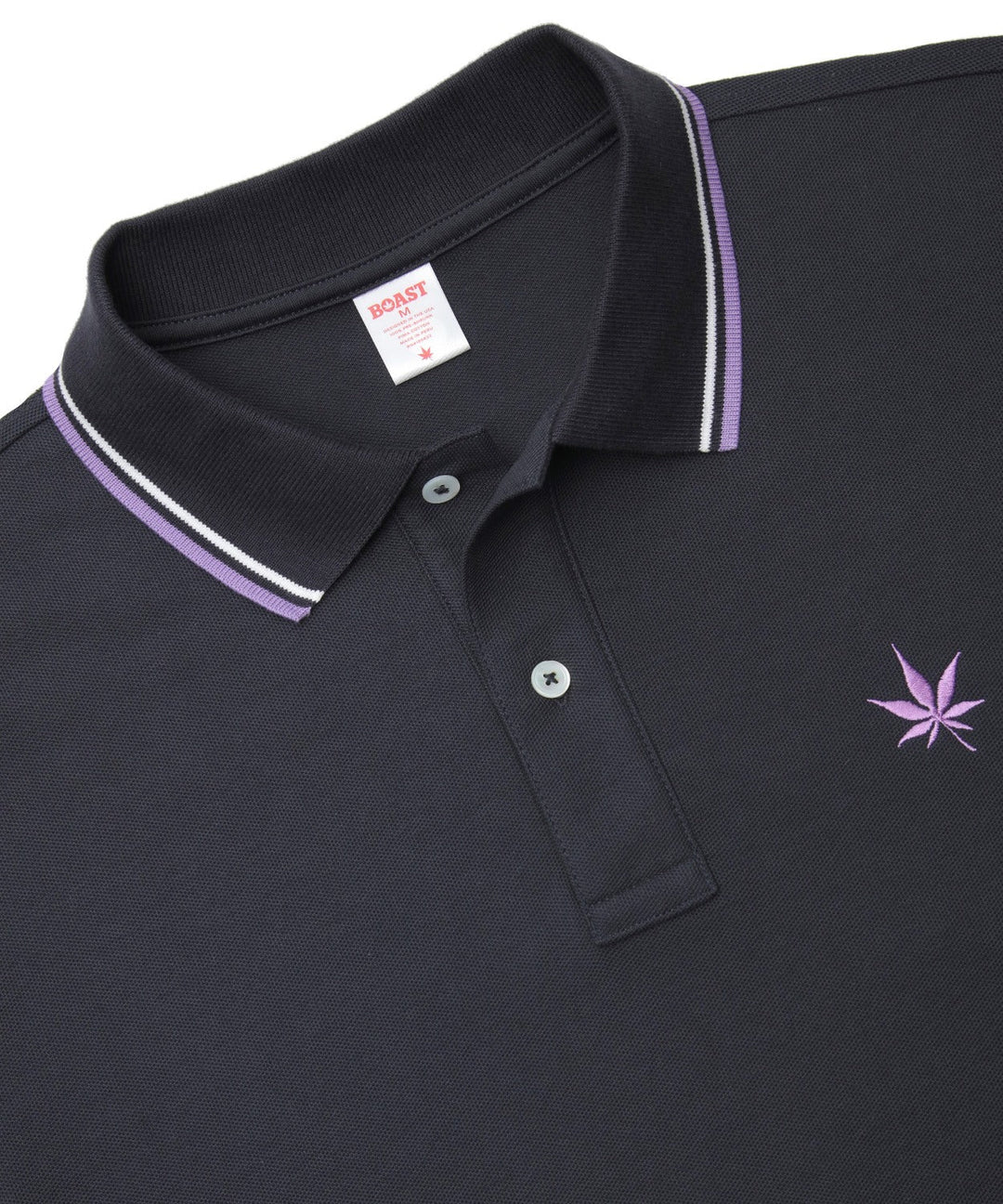 Polo in Black White Purple Haze