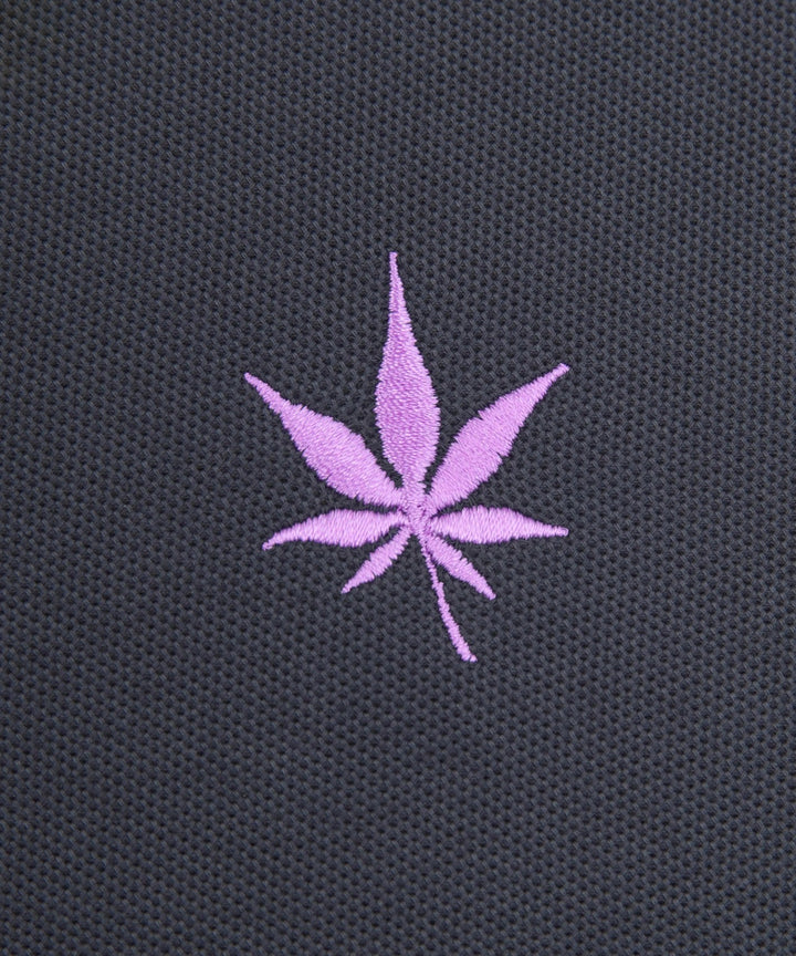 Polo in Black White Purple Haze