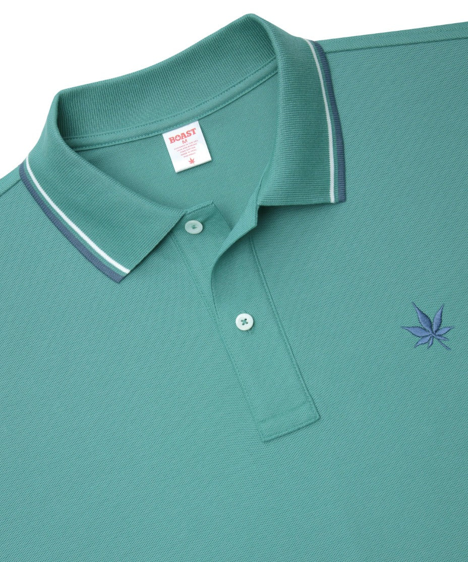 Polo in Seafoam White Vintage Navy