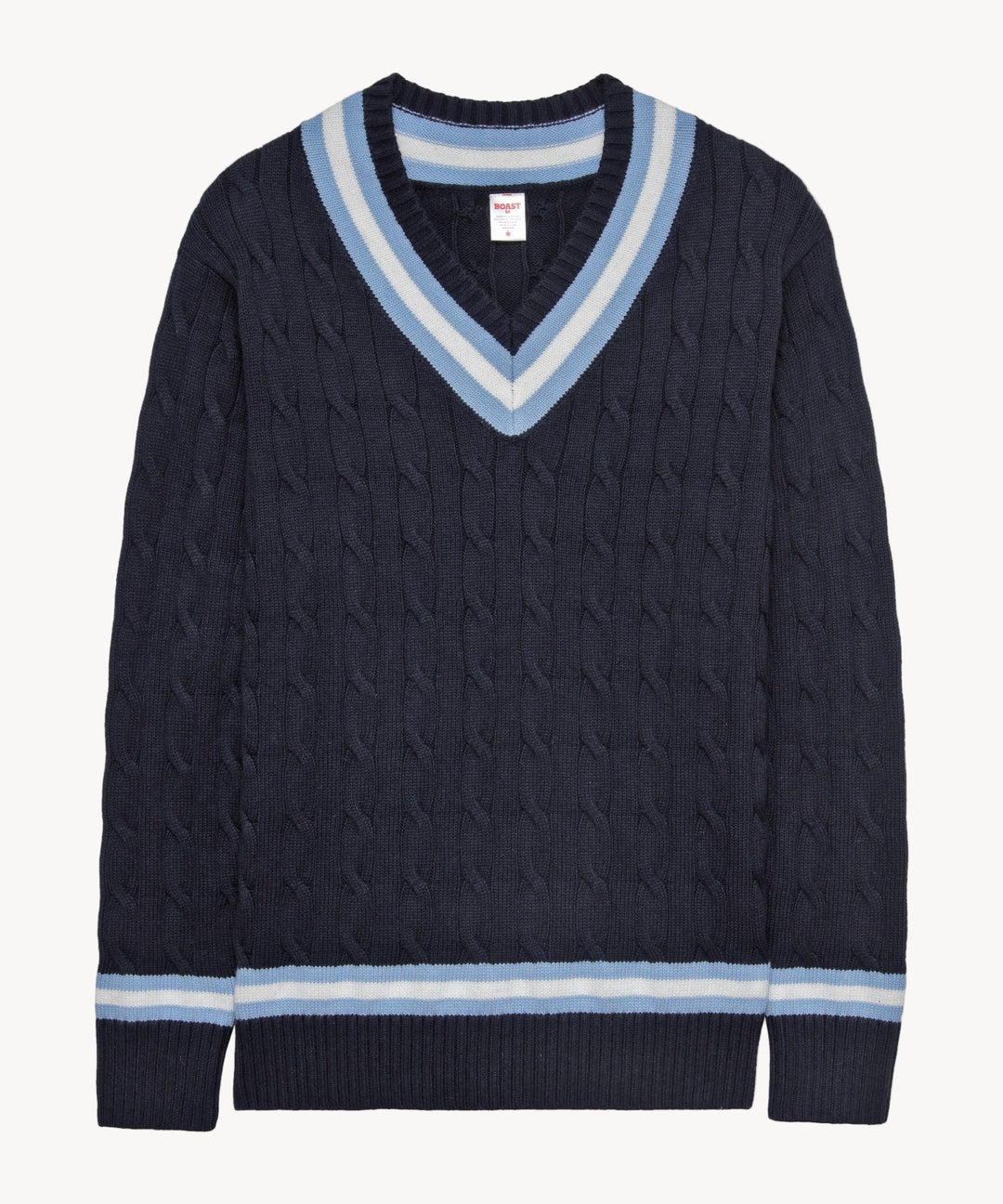 Cable Knit in Navy Light Blue