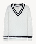Cable Knit in White Navy