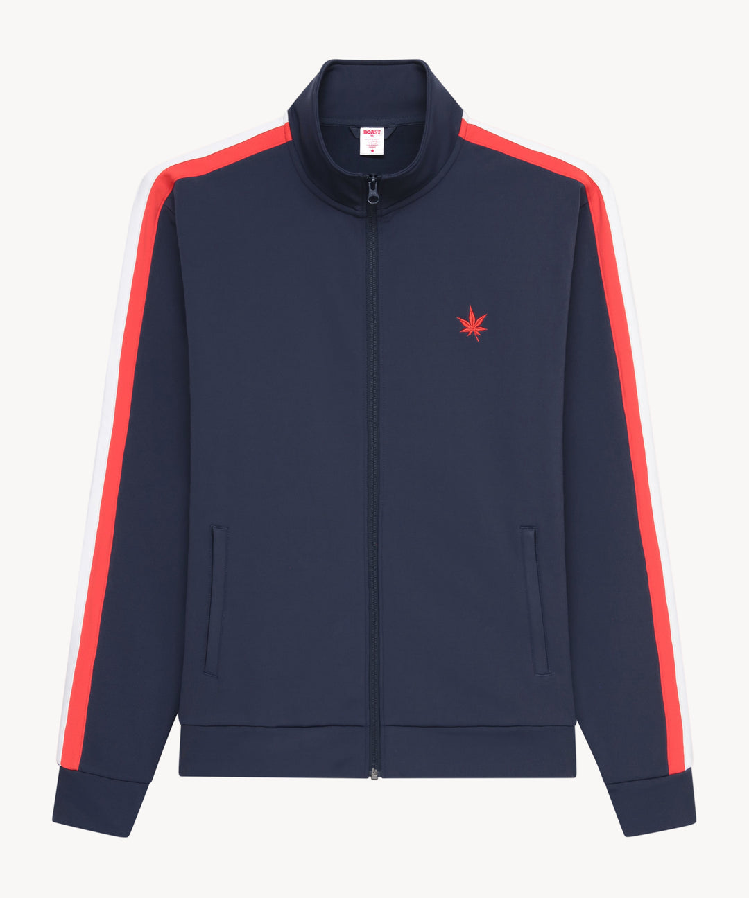 Tipped Warm Up Jacket 2.0 in Navy Red White