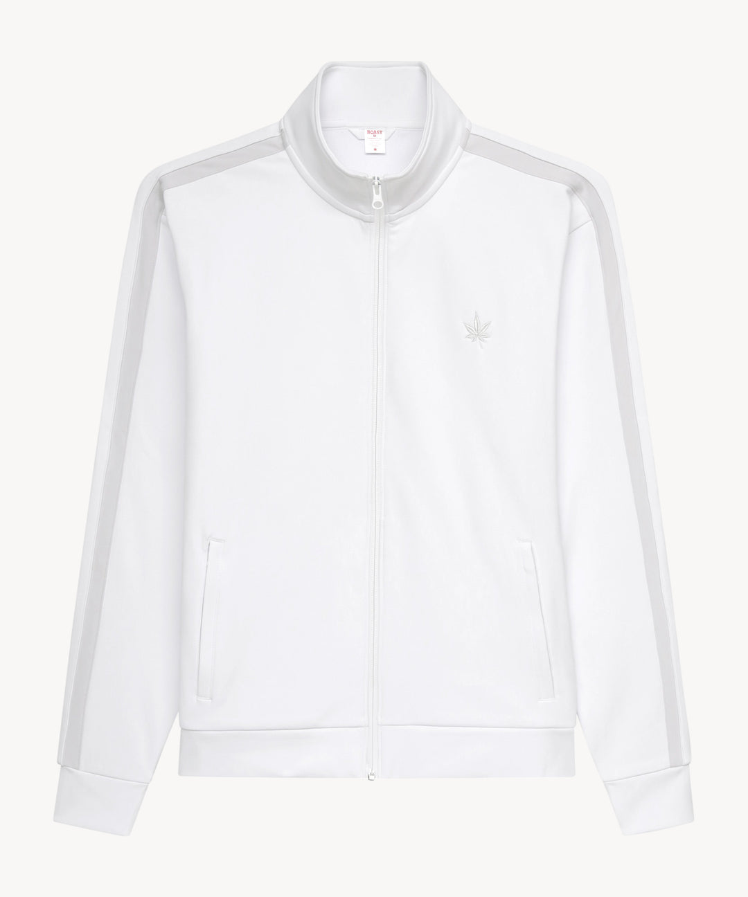 Tipped Warm Up Jacket 2.0 in White Grey