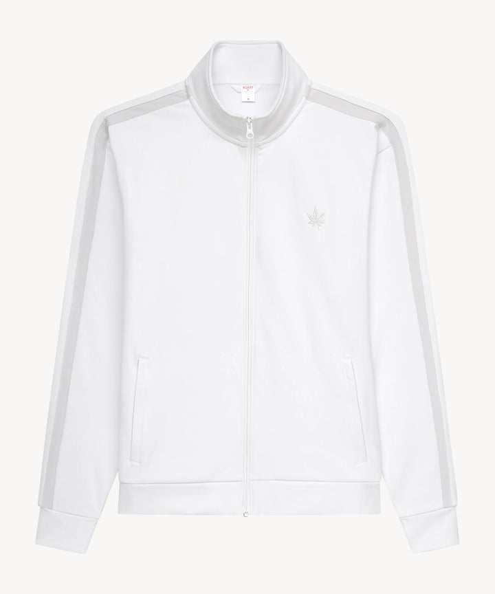 Tipped Warm Up Jacket 2.0 in White Grey