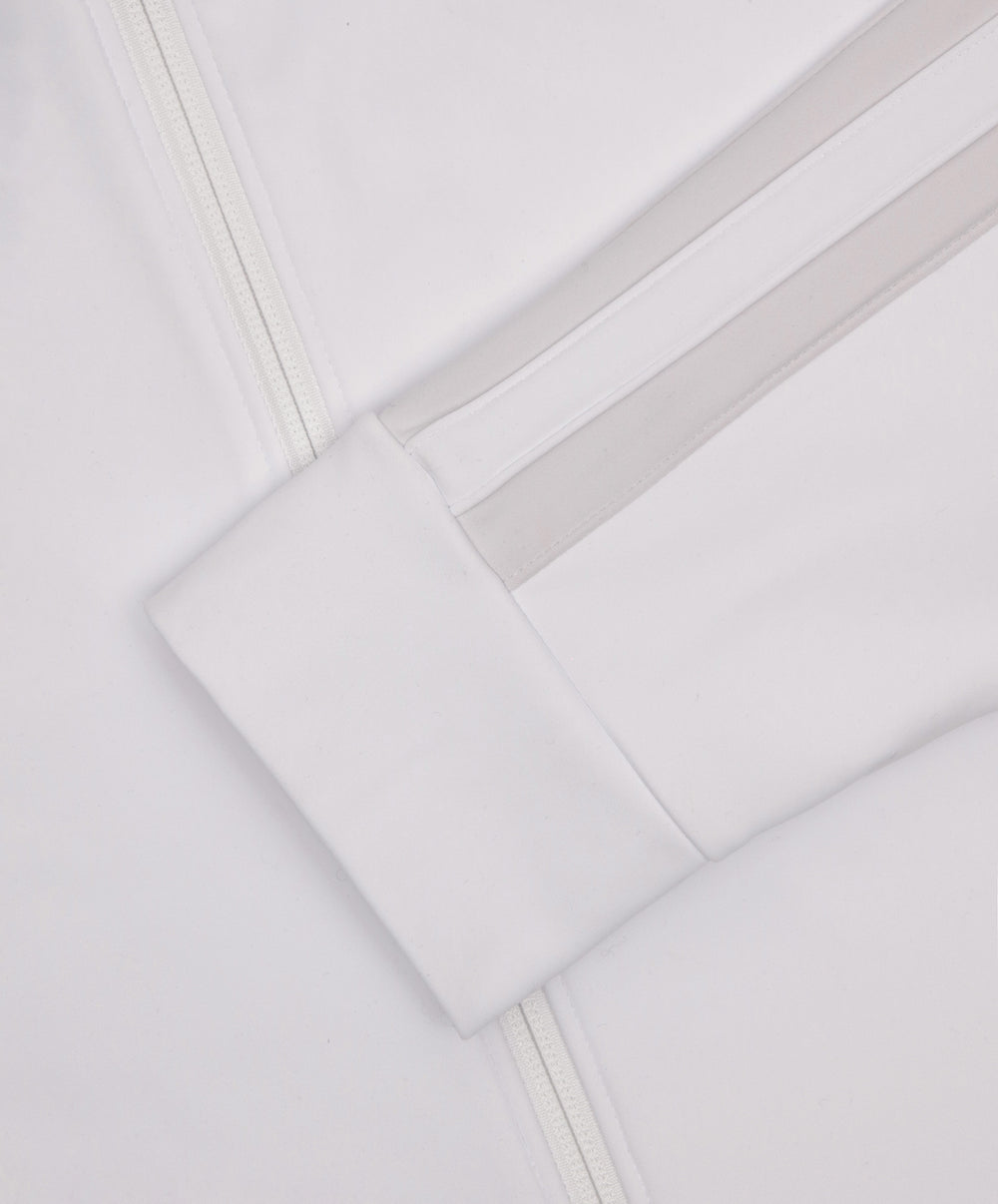 Tipped Warm Up Jacket 2.0 in White Grey