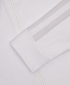 Tipped Warm Up Jacket 2.0 in White Grey
