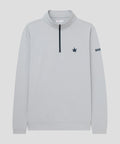 Greenwich Quarter Zip in Cloud Heather
