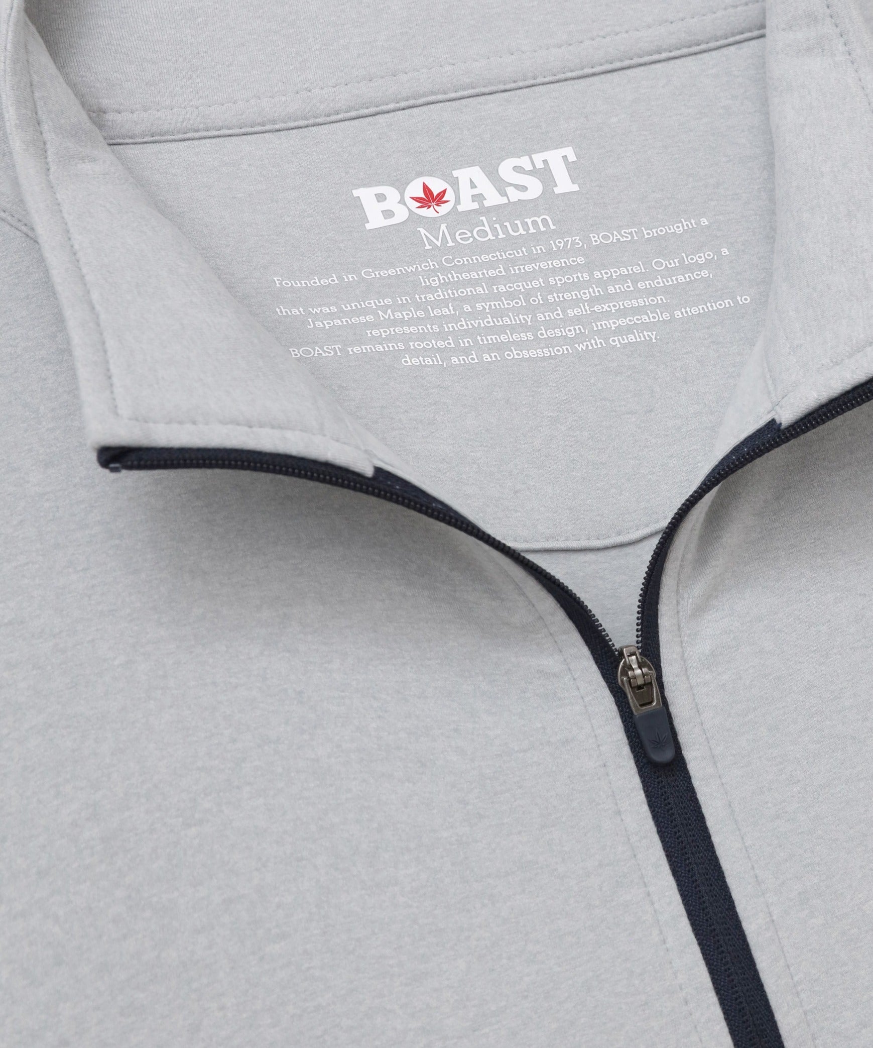 Greenwich Quarter Zip in Cloud Heather