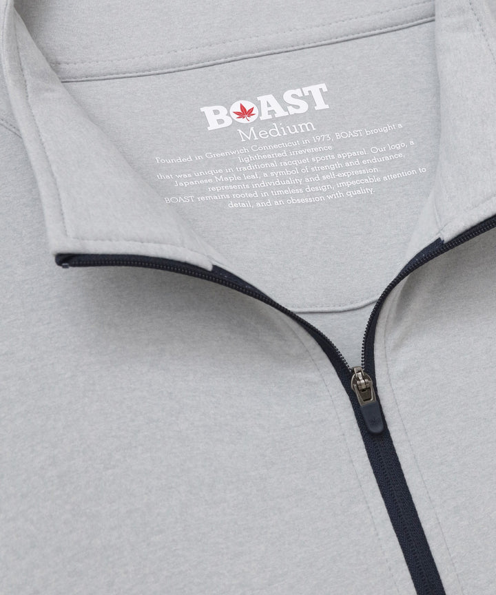 Greenwich Quarter Zip in Cloud Heather