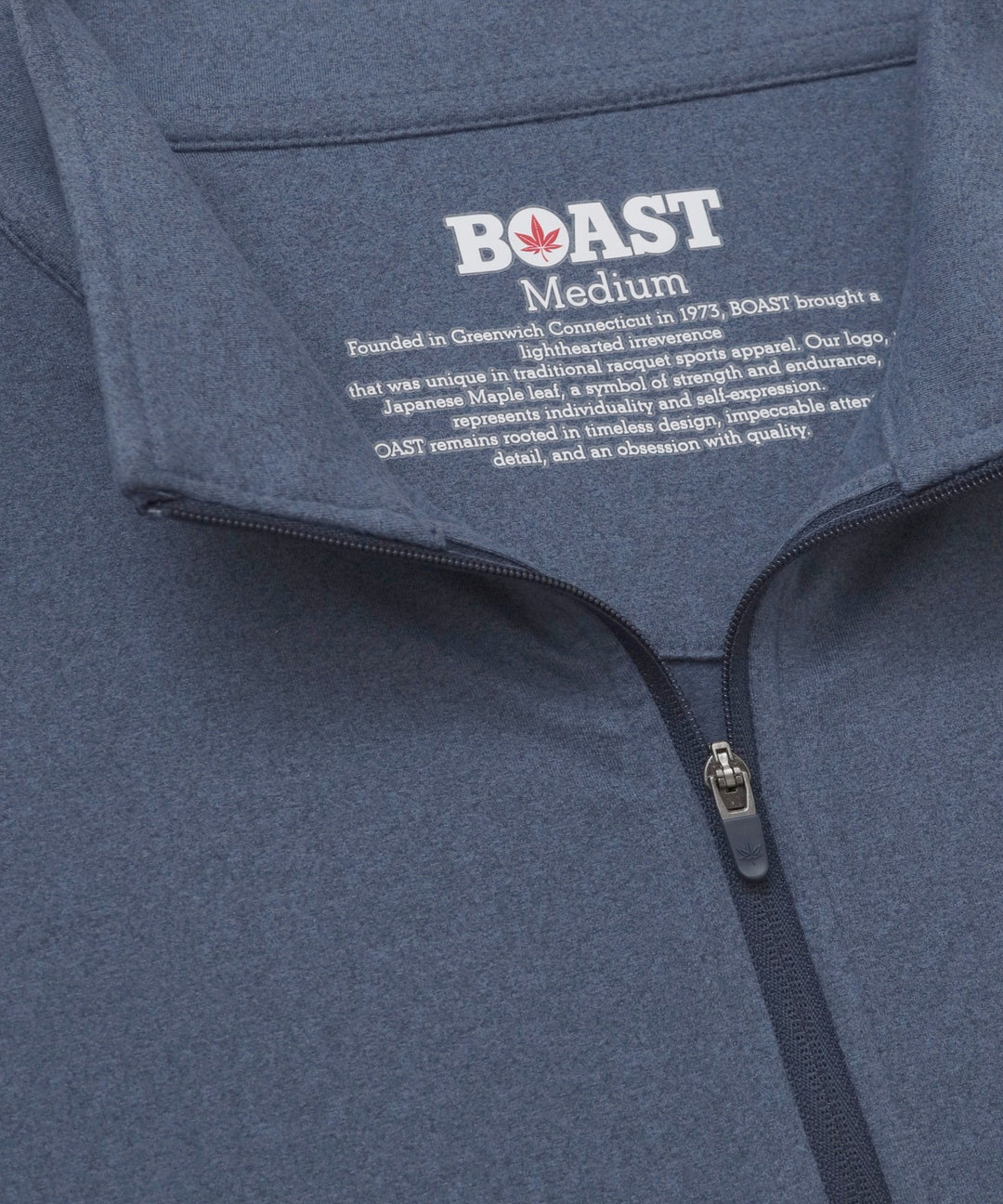 Greenwich Quarter Zip in Vintage Blue Heather