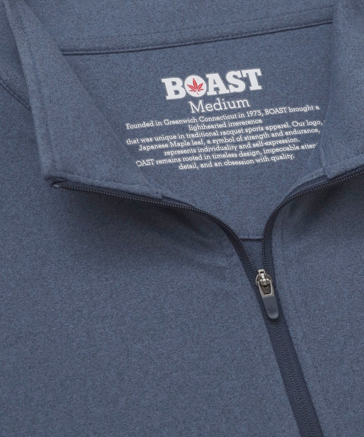 Greenwich Quarter Zip in Vintage Blue Heather